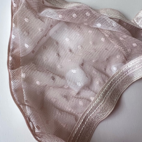 Sheer Mesh Polka Dot Bralette Lingerie NWT Private Arts - Picture 3 of 5